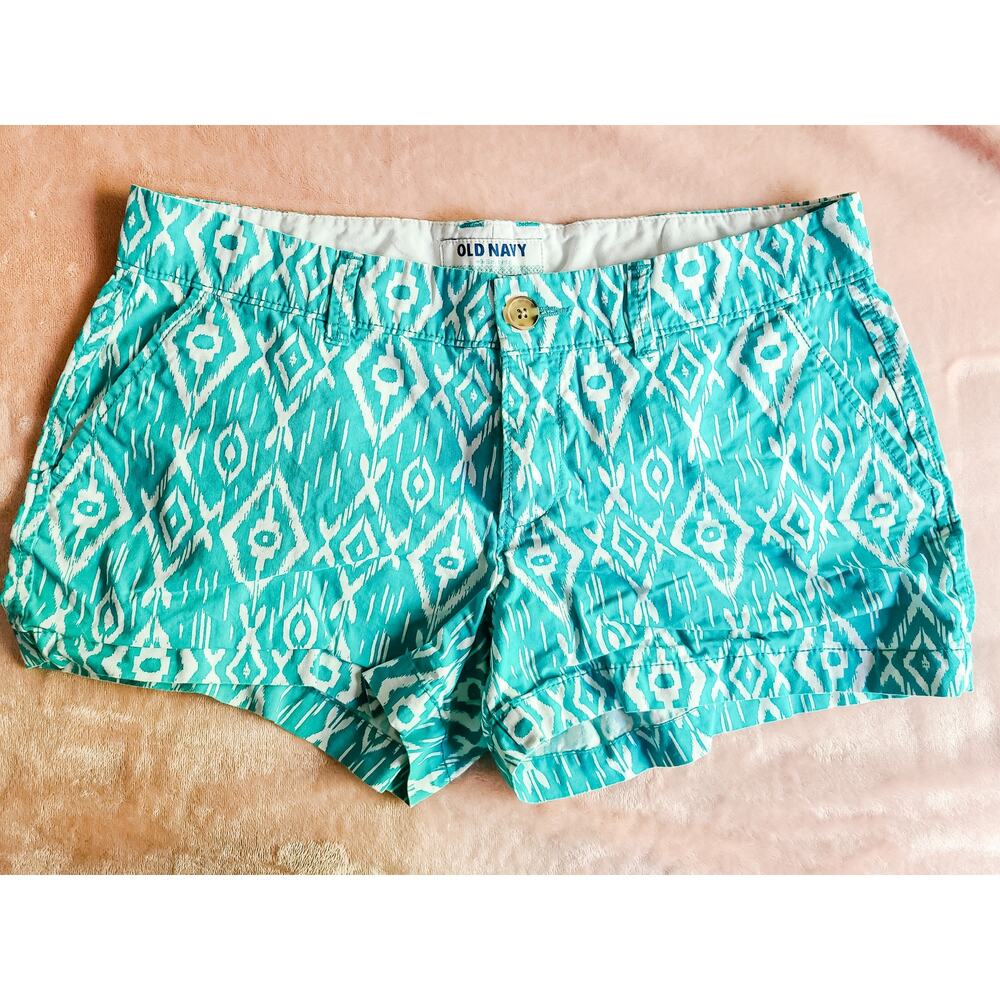 Old Navy Turquoise Ikat Shorts Size 4